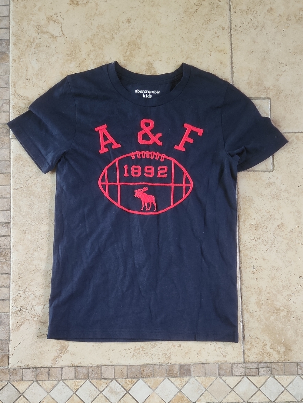 Girls abercrombie kids navy blue tee